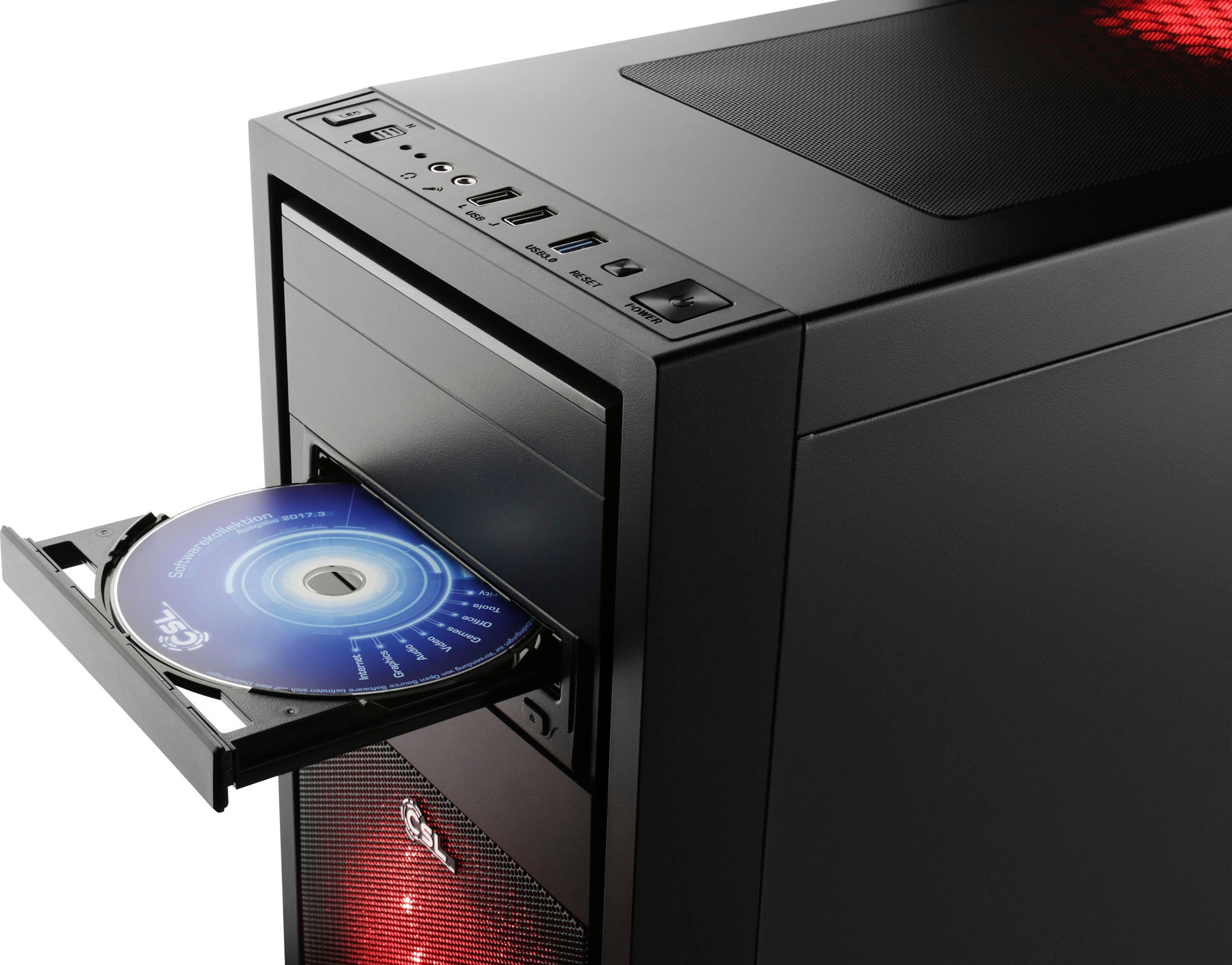 CSL Sprint V28318 Gaming-PC (AMD Ryzen 7 5700G, AMD Radeon Graphics, 32 GB RAM, 1000 GB SSD, Luftkühlung)