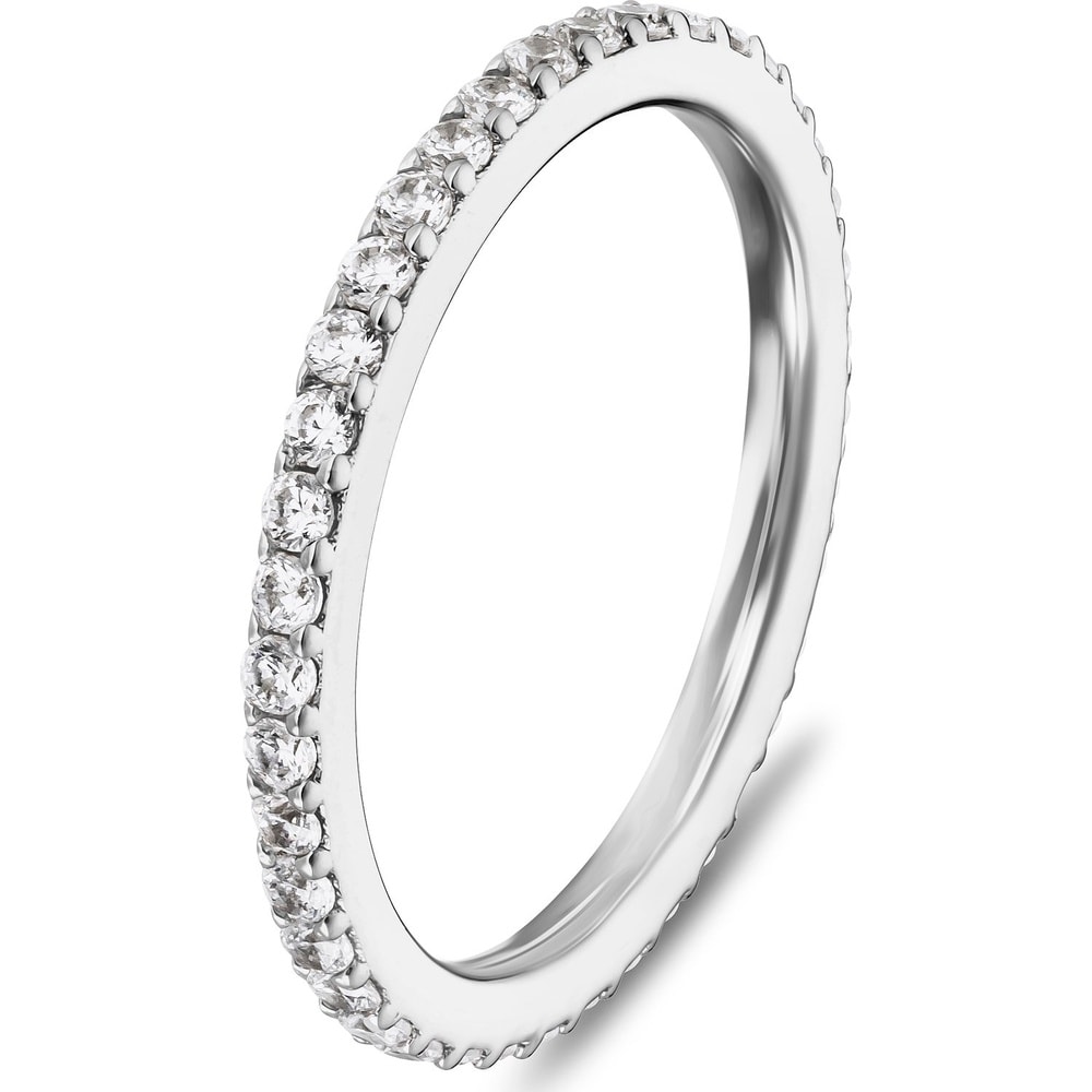 FAVS Bague pour femme 925 Argent rhodié argent Bague