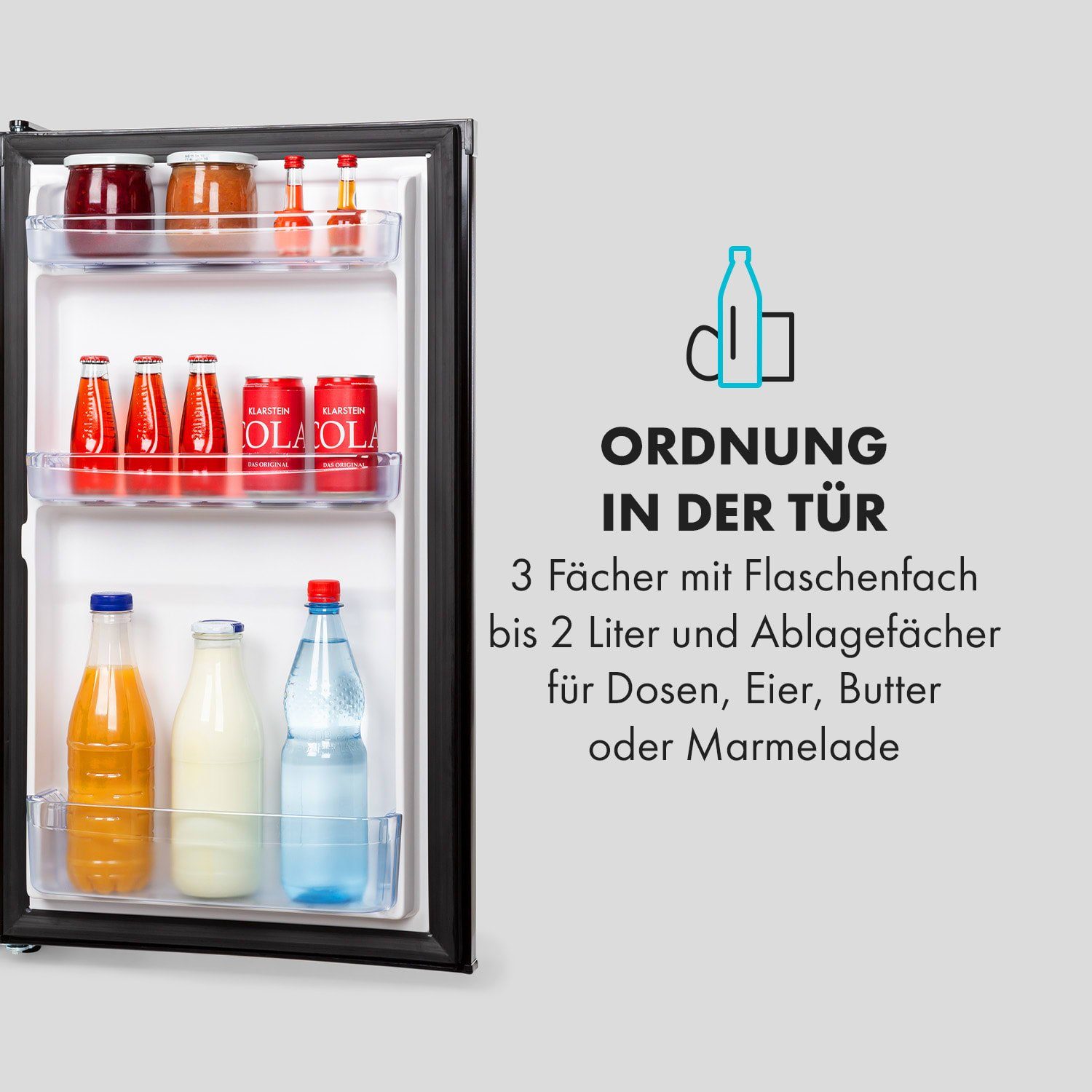 Klarstein Kühl-/Gefrierkombination HEA9-C.Cousin 10034547, 50 cm hoch, 48 cm breit
