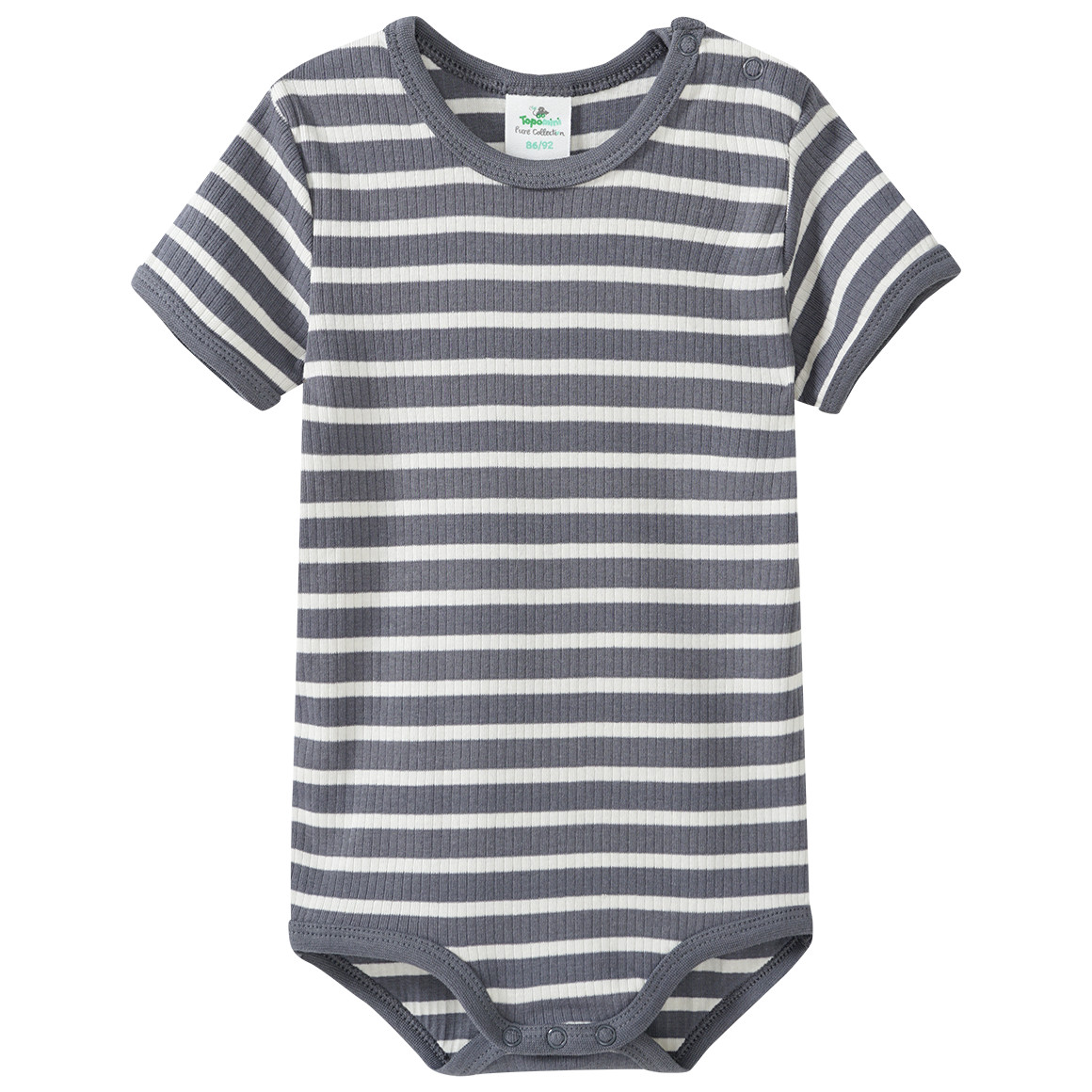 3 Baby Bodys mit Rippstruktur