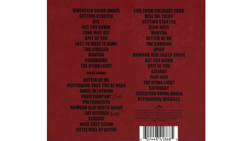 Seventeen Going Under (Live Deluxe 2CD)