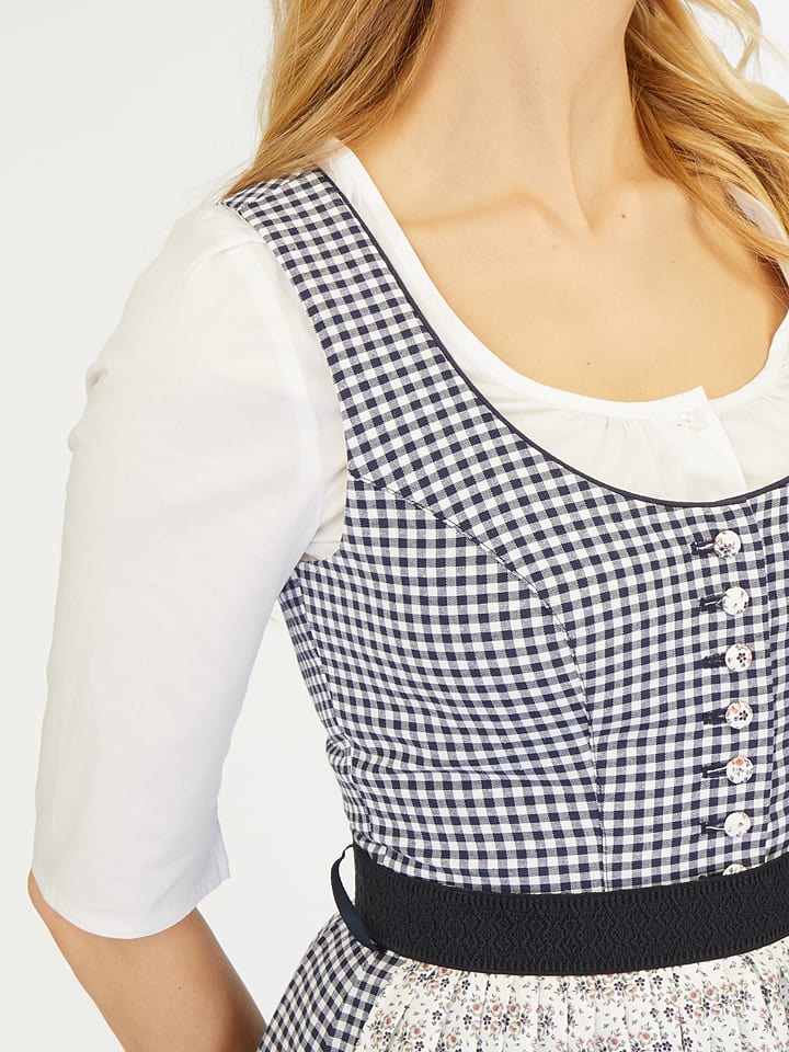 Berwin & Wolff Dirndl in Dunkelblau/ Weiß günstig kaufen