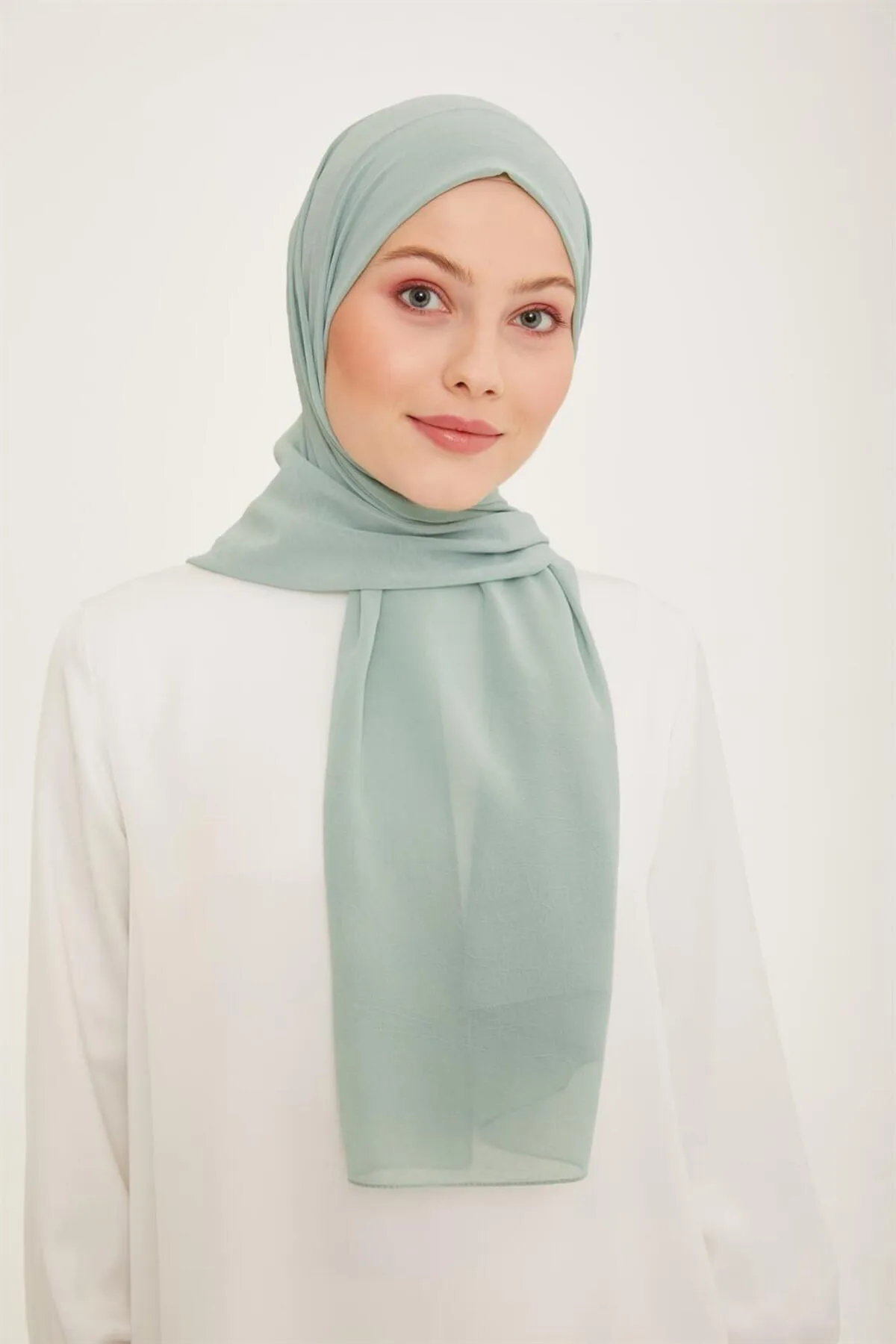 Armine  Trend Crinkle Chiffon-Schal – Atskrn-33 – Mintgrün