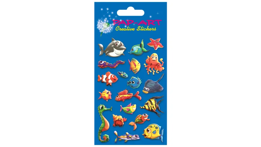 PAP-ART Relief-Sticker Fische 8x12cm