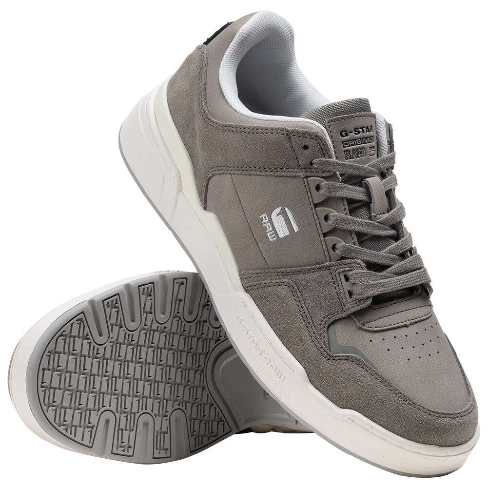 G-STAR RAW ATTACC POP Herren Leder Sneaker 2212 040504 LGRY-NVY