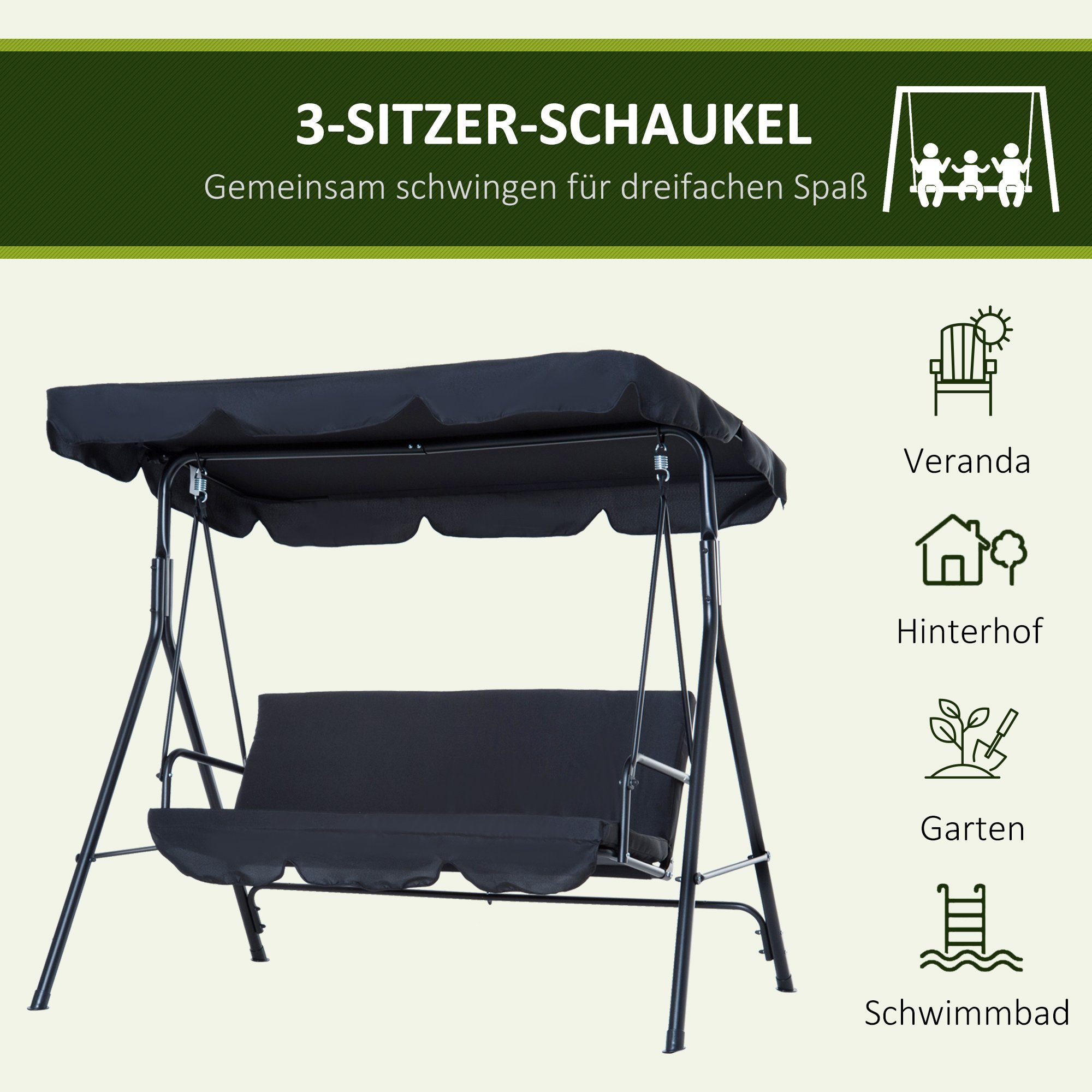 Outsunny Hollywoodschaukel