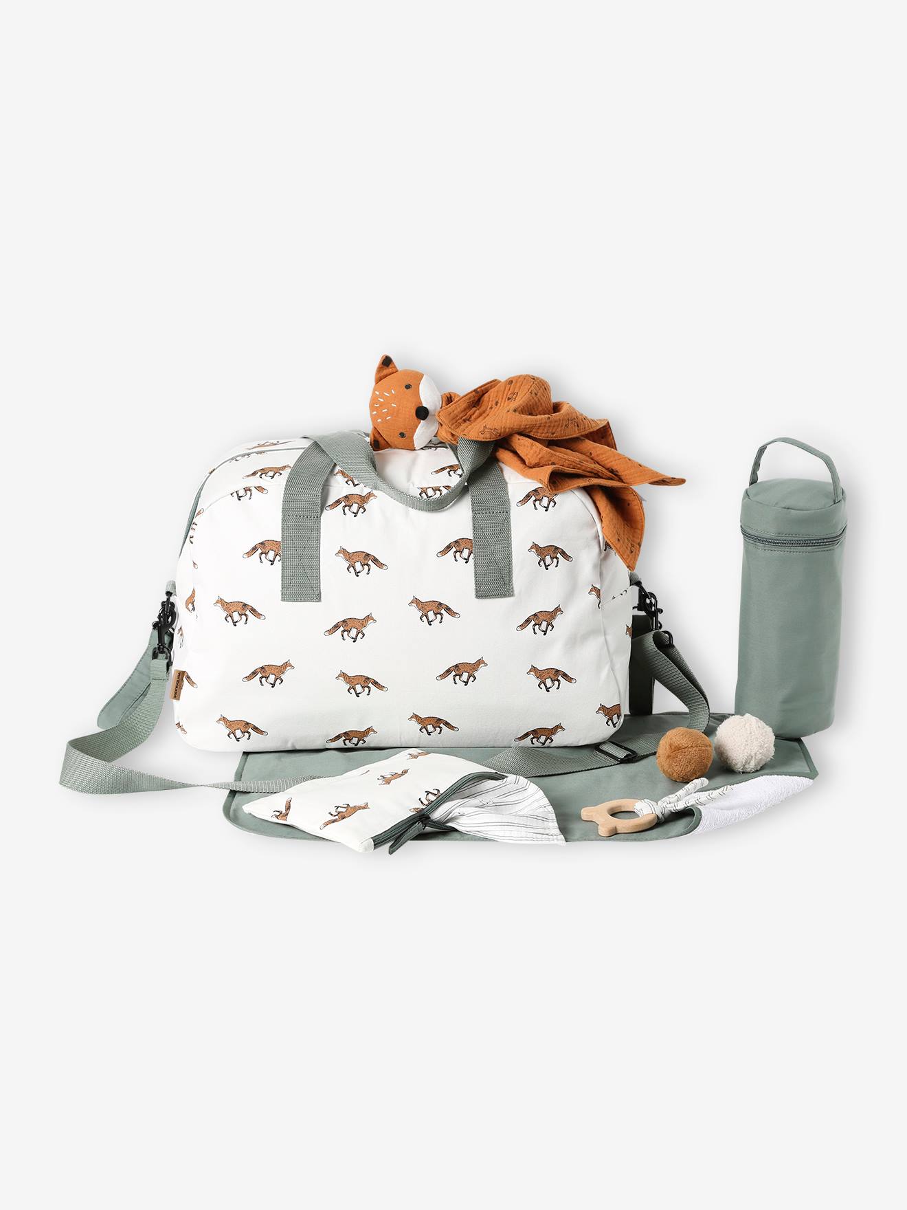 Vertbaudet Wickeltasche SOMMER - wollweiß füchse