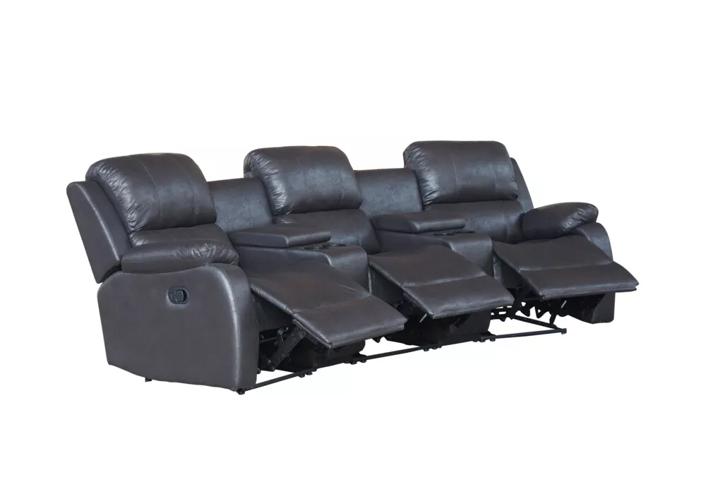 Happy Home Happy Home Home-Cinema 3-Sitzer Polstergarnitur schwarz