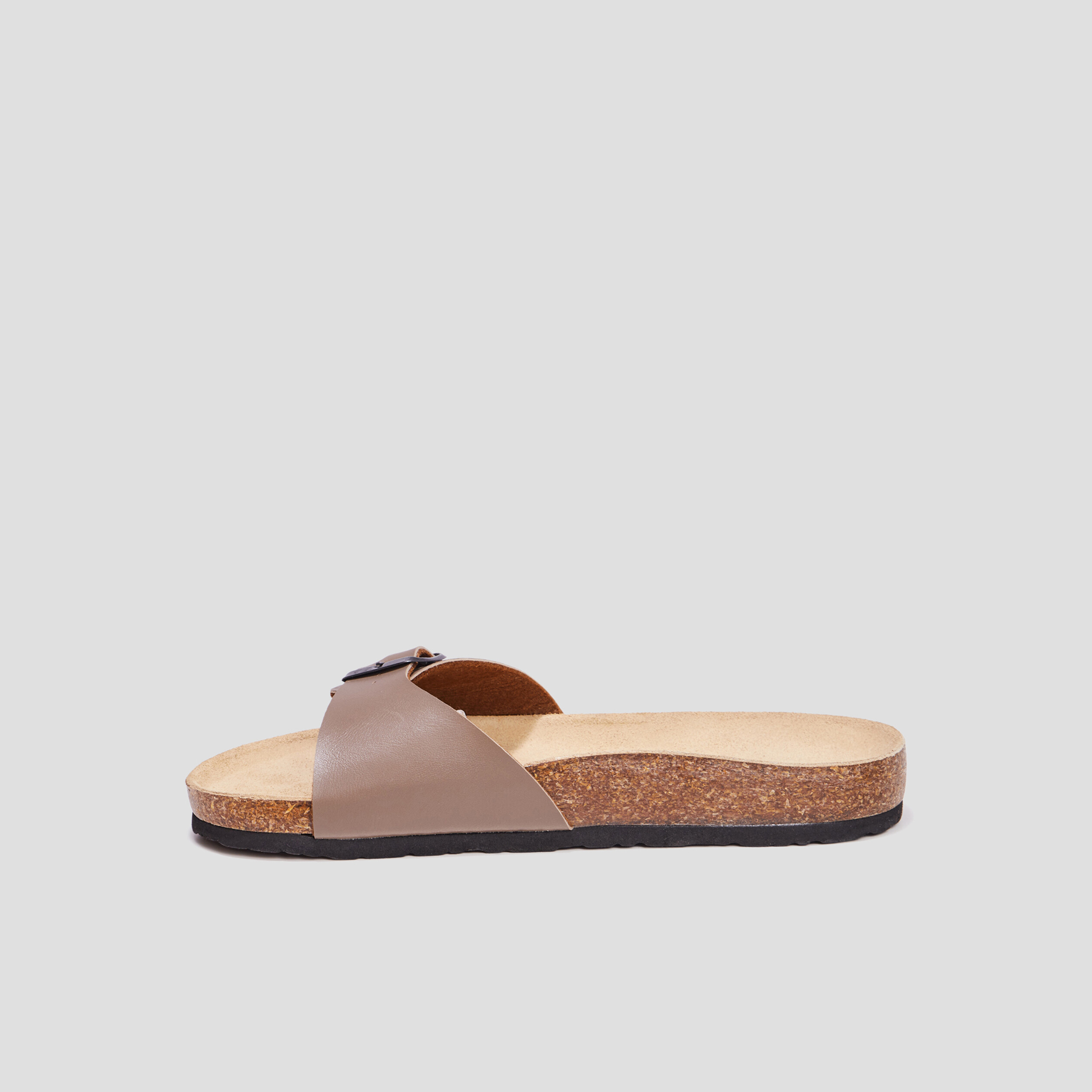 Mules avec boucles Goalitor taupe homme | La Halle