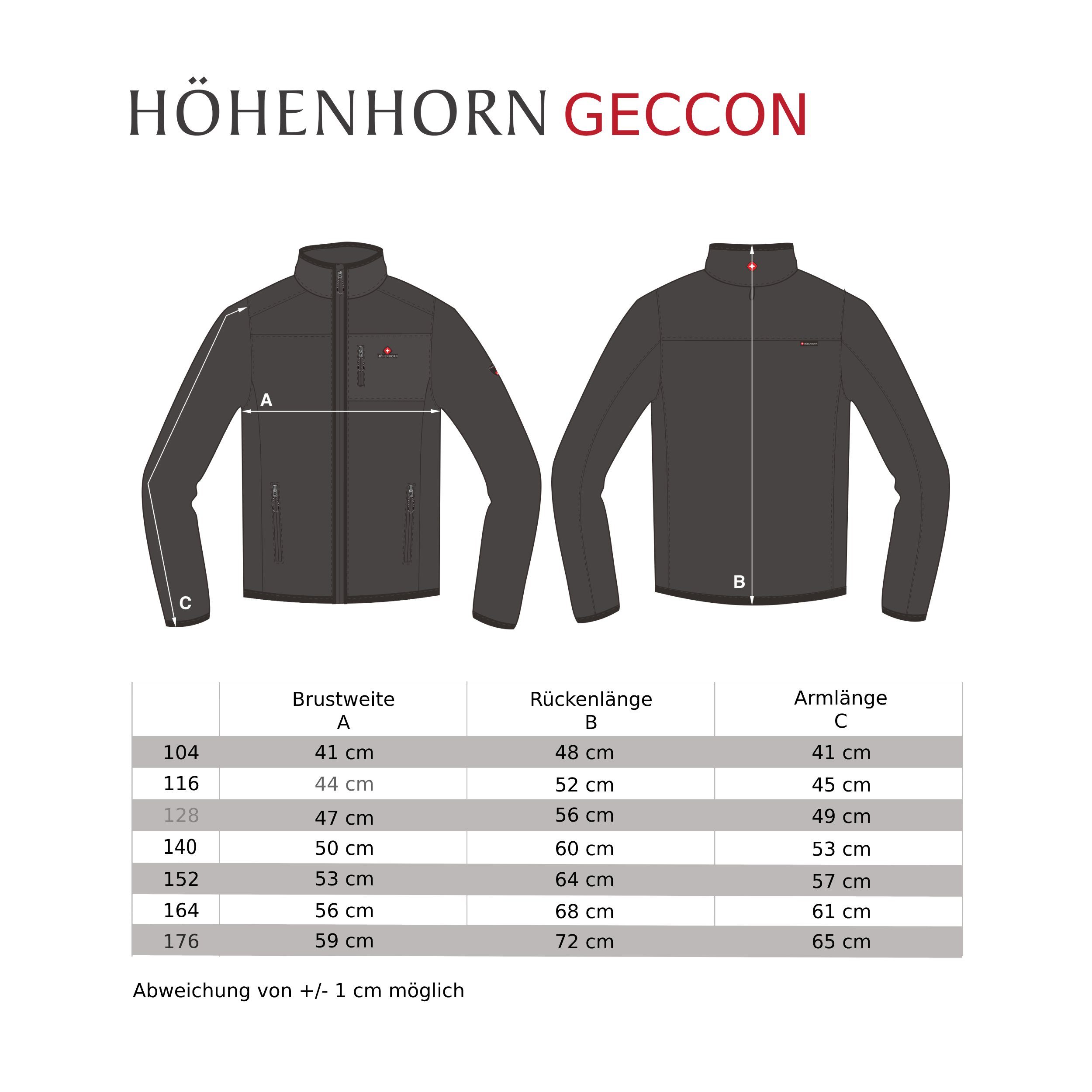 Höhenhorn Winterjacke Geccon Kinder Winter Jacke Jungen Mädchen Gefüttert mit Schneefang