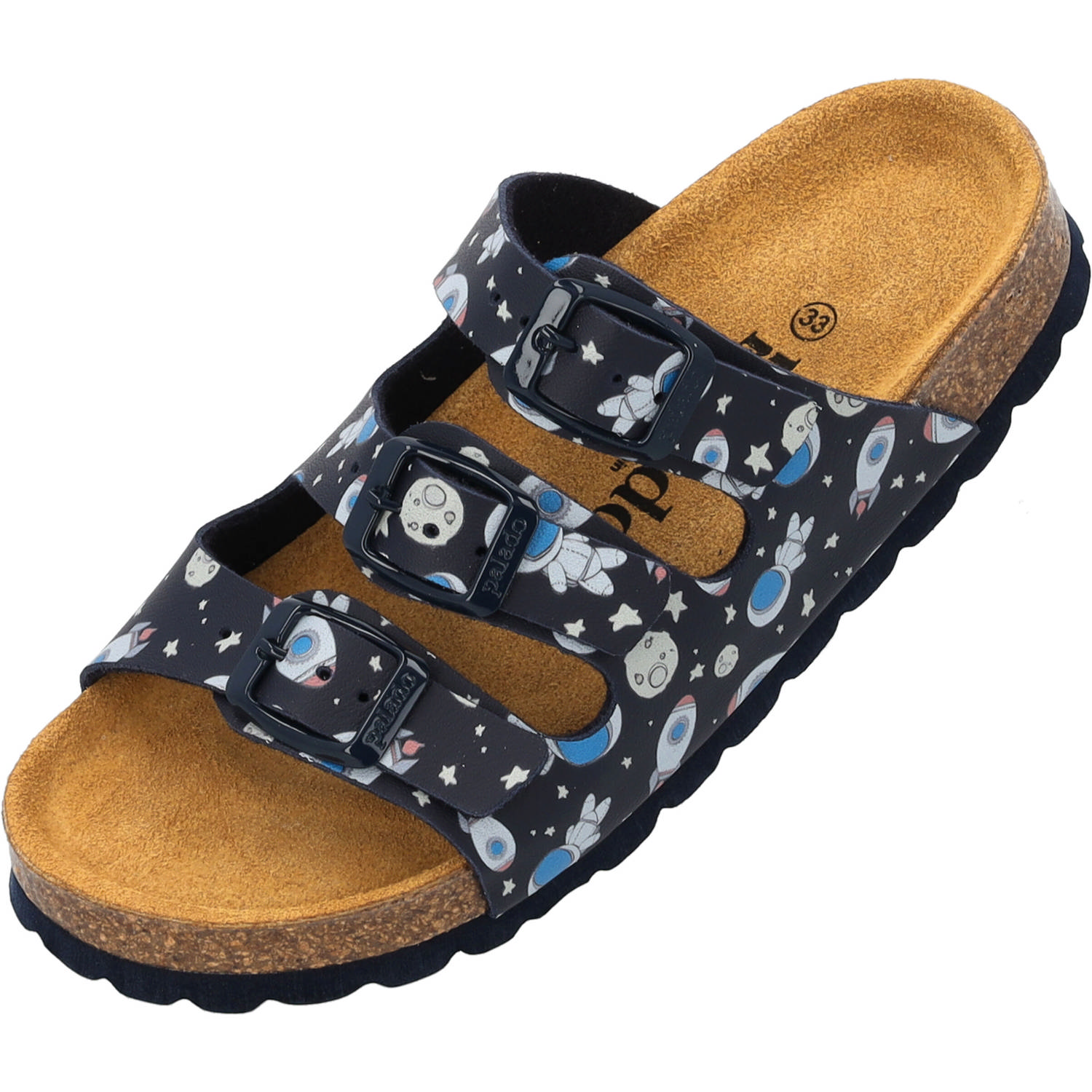Palado Kids Capri B Print, Pantoletten, Kinder, Dunkelblau Astronaut