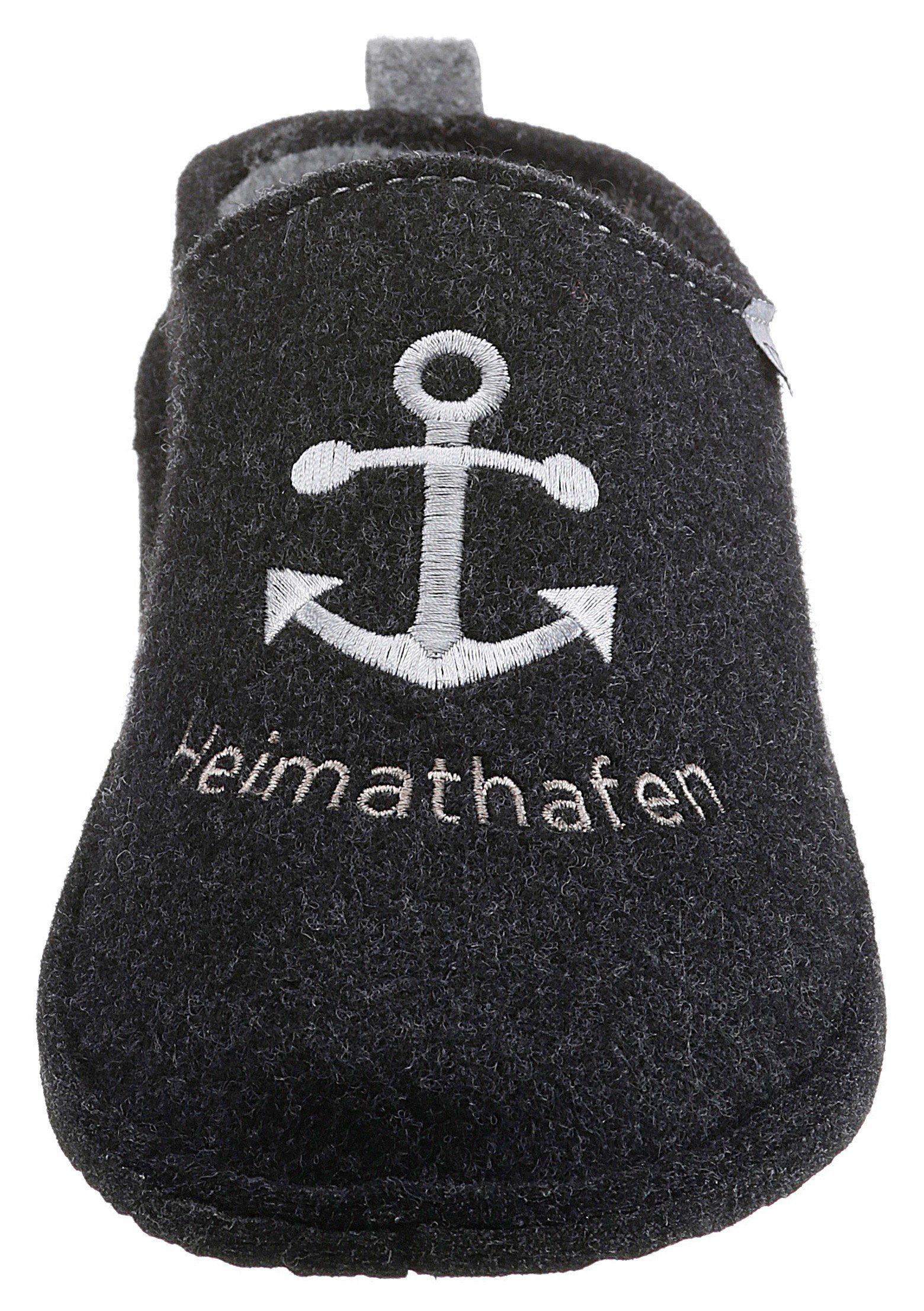 Tofee Pantoffel mit Anker-Motiv