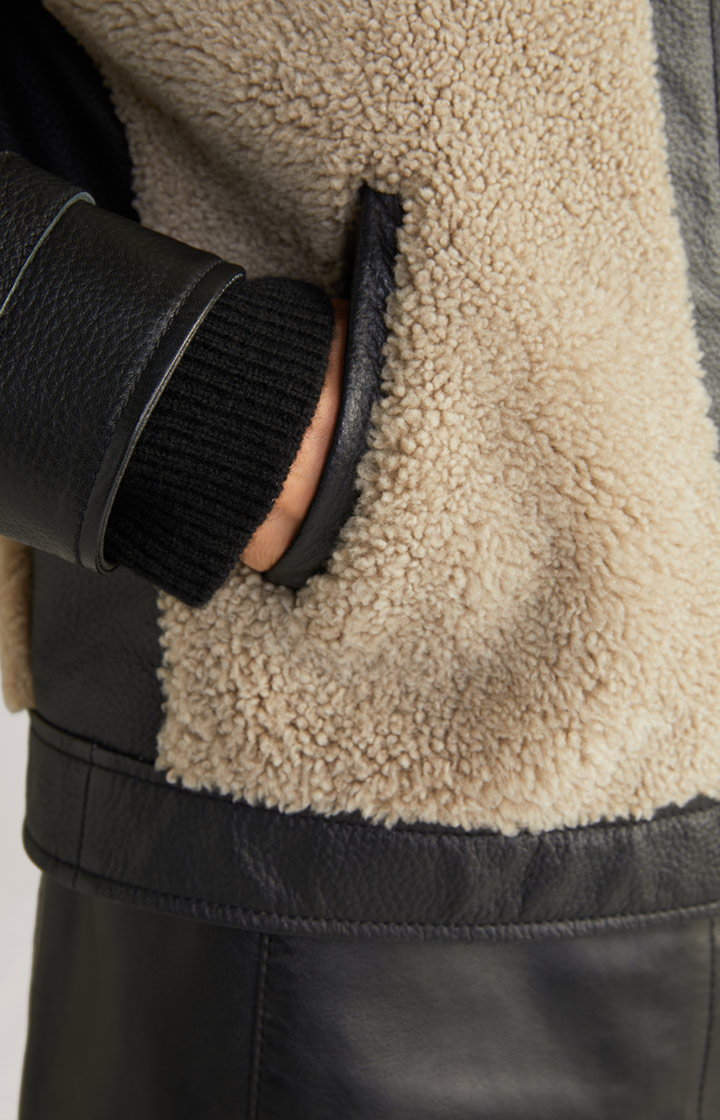 Lederjacke in Schwarz