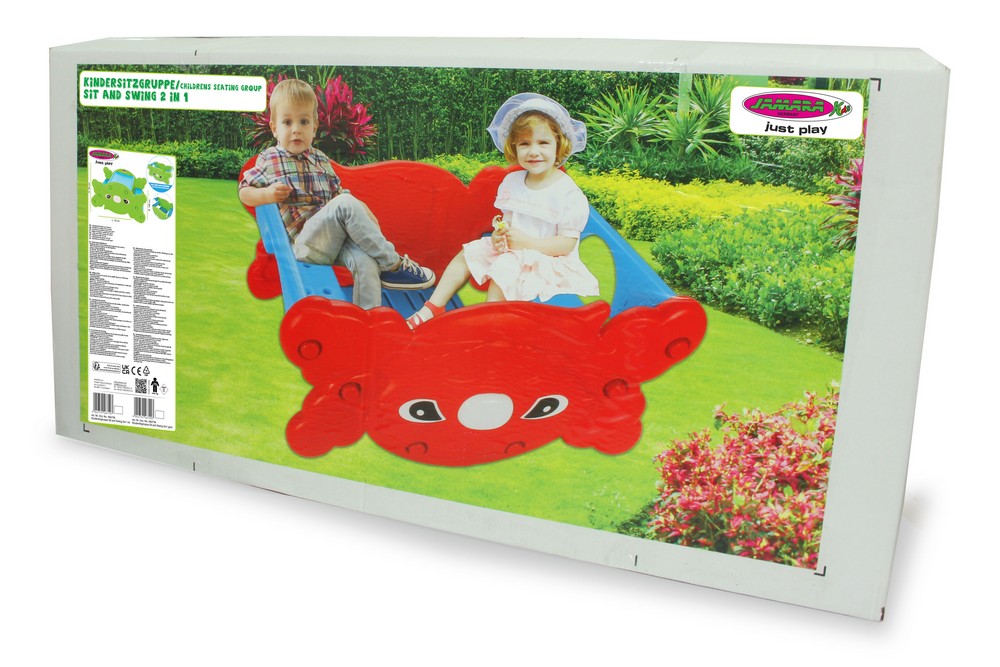 Jamara e.K. JAMARA-460738-Kindersitzgruppe Sit and Swing 2in1 rot