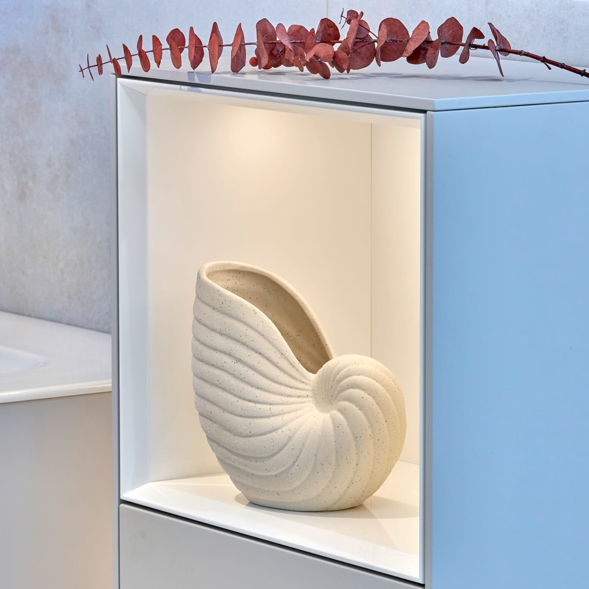 Vase aus Keramik \Schnecke\