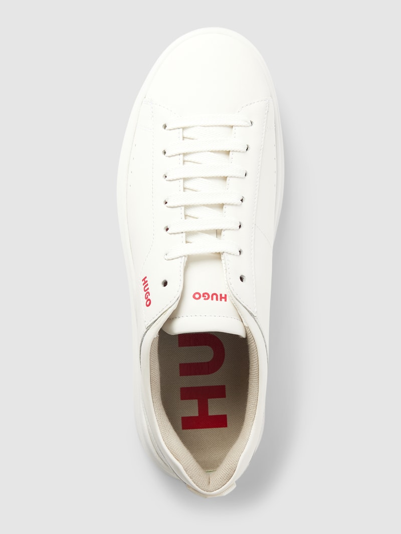 Sneaker aus Leder mit Label-Details Modell 'Blake' in weiß