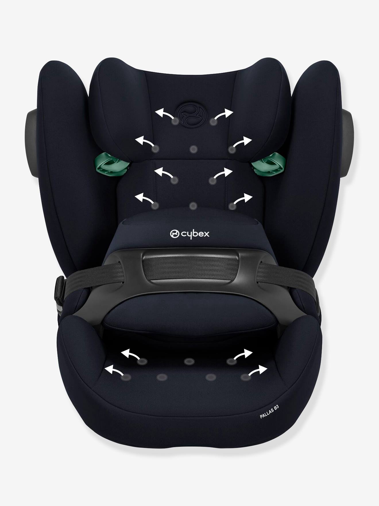 Cybex Mitwachsender Kindersitz Silver Pallas B3 i-Size CYBEX, 76-150 cm bzw. Gr. 1/2/3 - dunkel blau