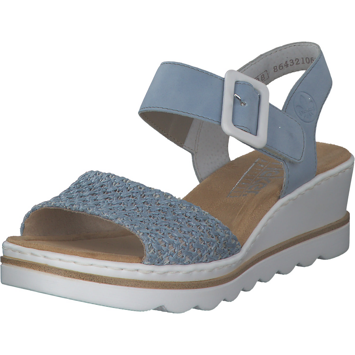 Rieker 67474, Keilsandaletten, Damen, Blau