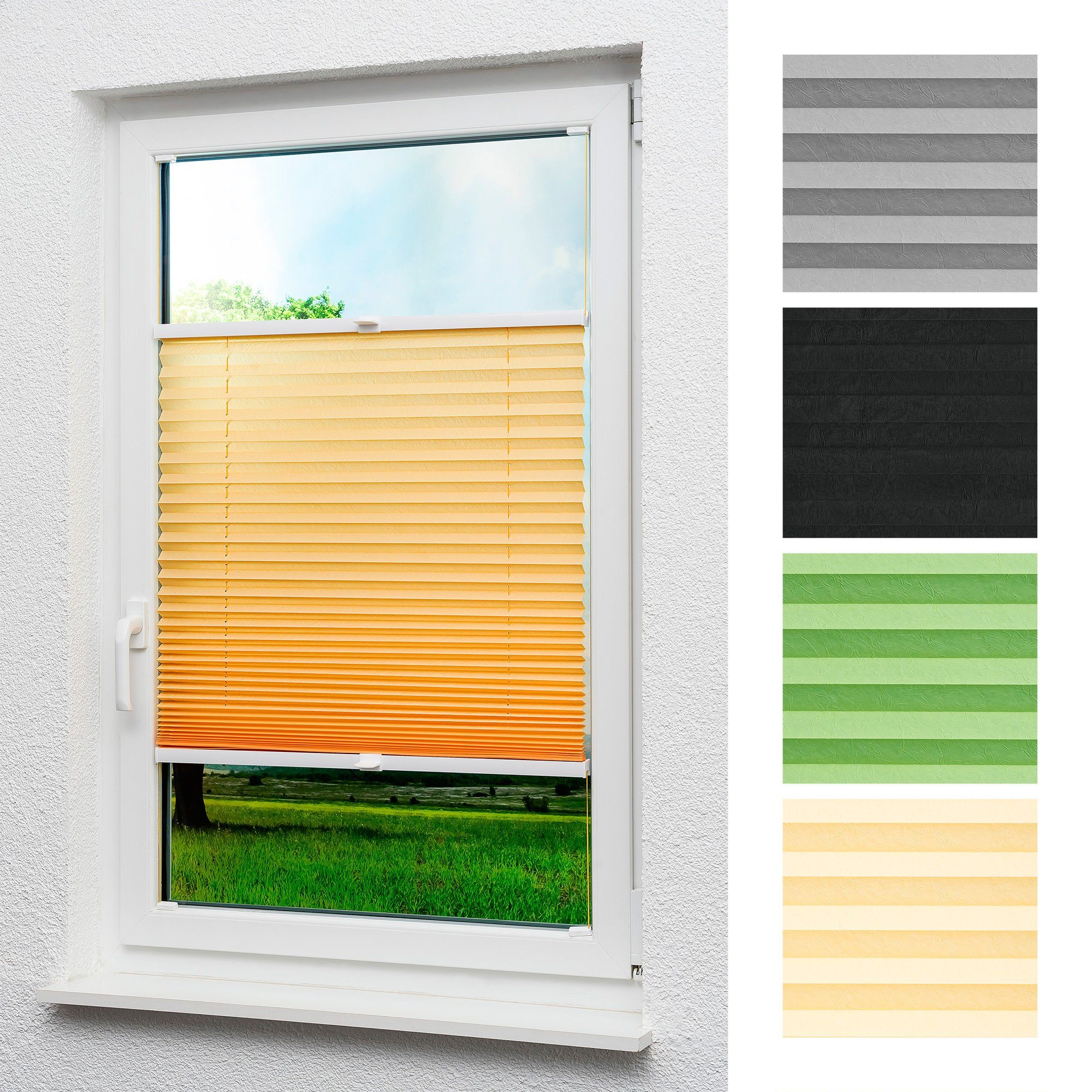 Plissee Crush Tageslicht, LYSEL®, blickdicht, HxB 130x50cm