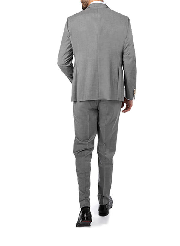 BALDESSARINI, Anzug mit Weste, Slim Fit, Schurwolle, hellgrau