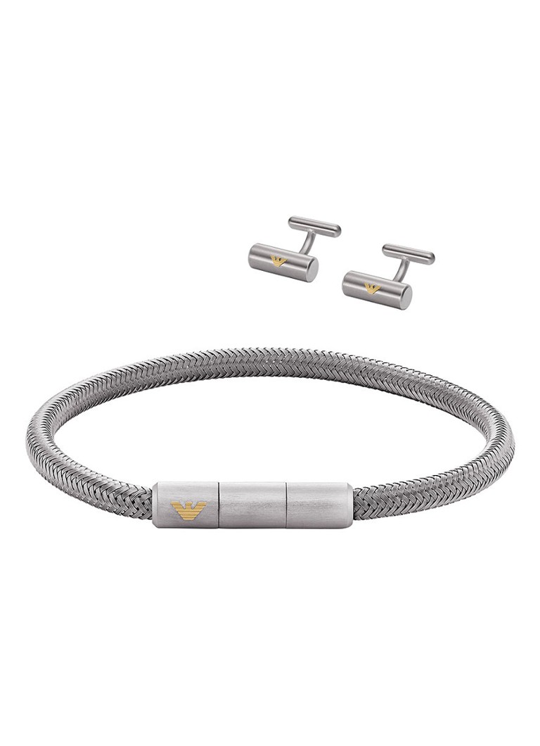 Emporio Armani Key Basics set of bracelet and cufflinks EGS3044SET