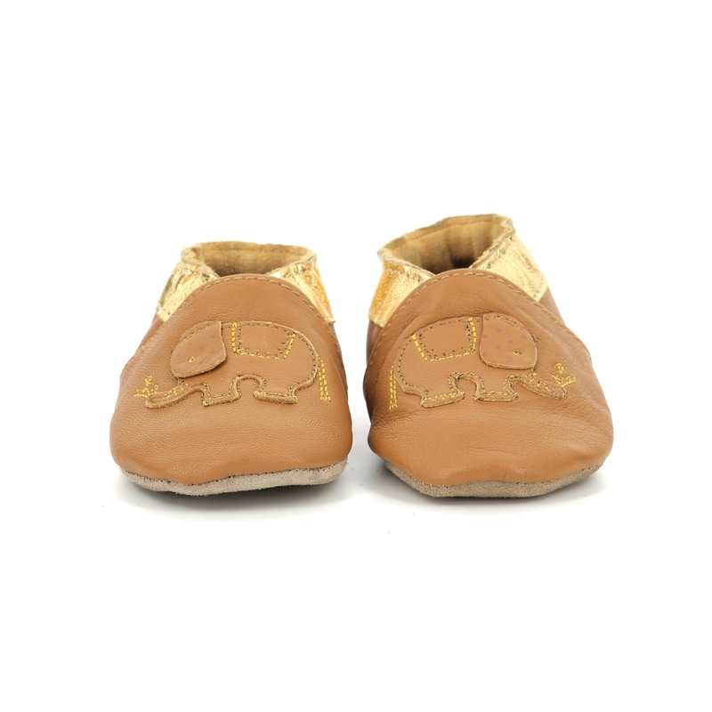 Chaussons cuir tannage vegetal Cute Elefant