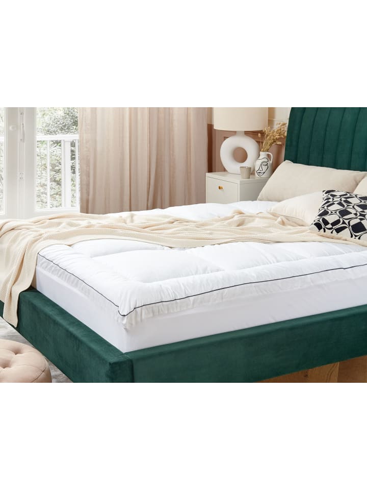 Beliani Topper MULHACEN in Weiß - (W) 180 x (H) 4 x (L) 200 cm günstig kaufen onesize