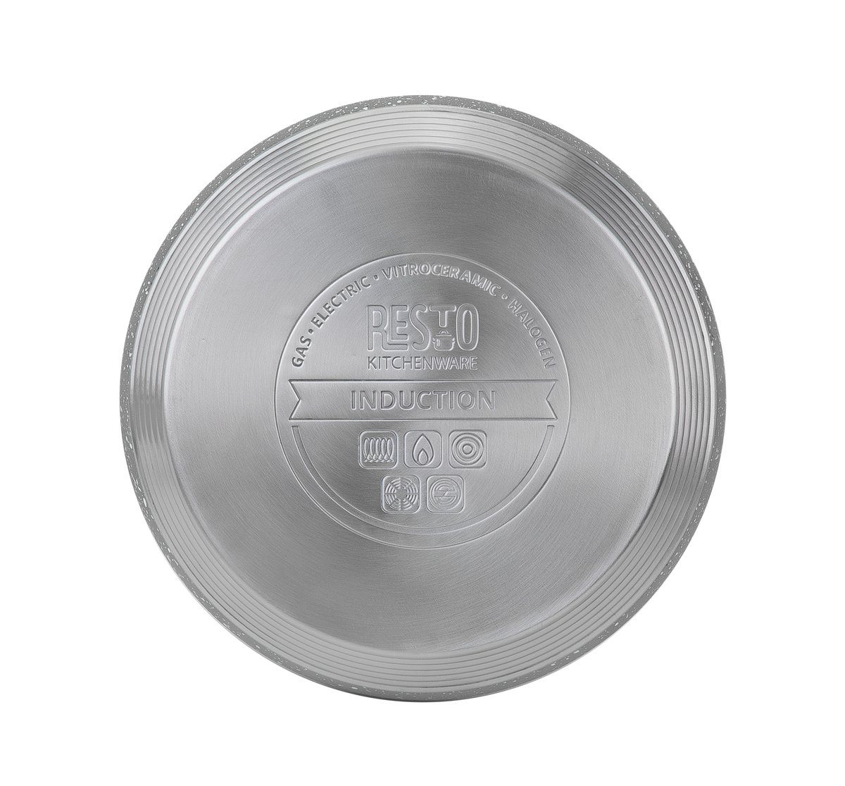 RESTO Kitchenware Wasserkessel LYRA, Cromargan® Edelstahl Rostfrei 18/10 (1-tlg), Pfeifenkessel, mit Marmor-Oberflächenbeschichtung, und mehrschichtigem Kapselboden