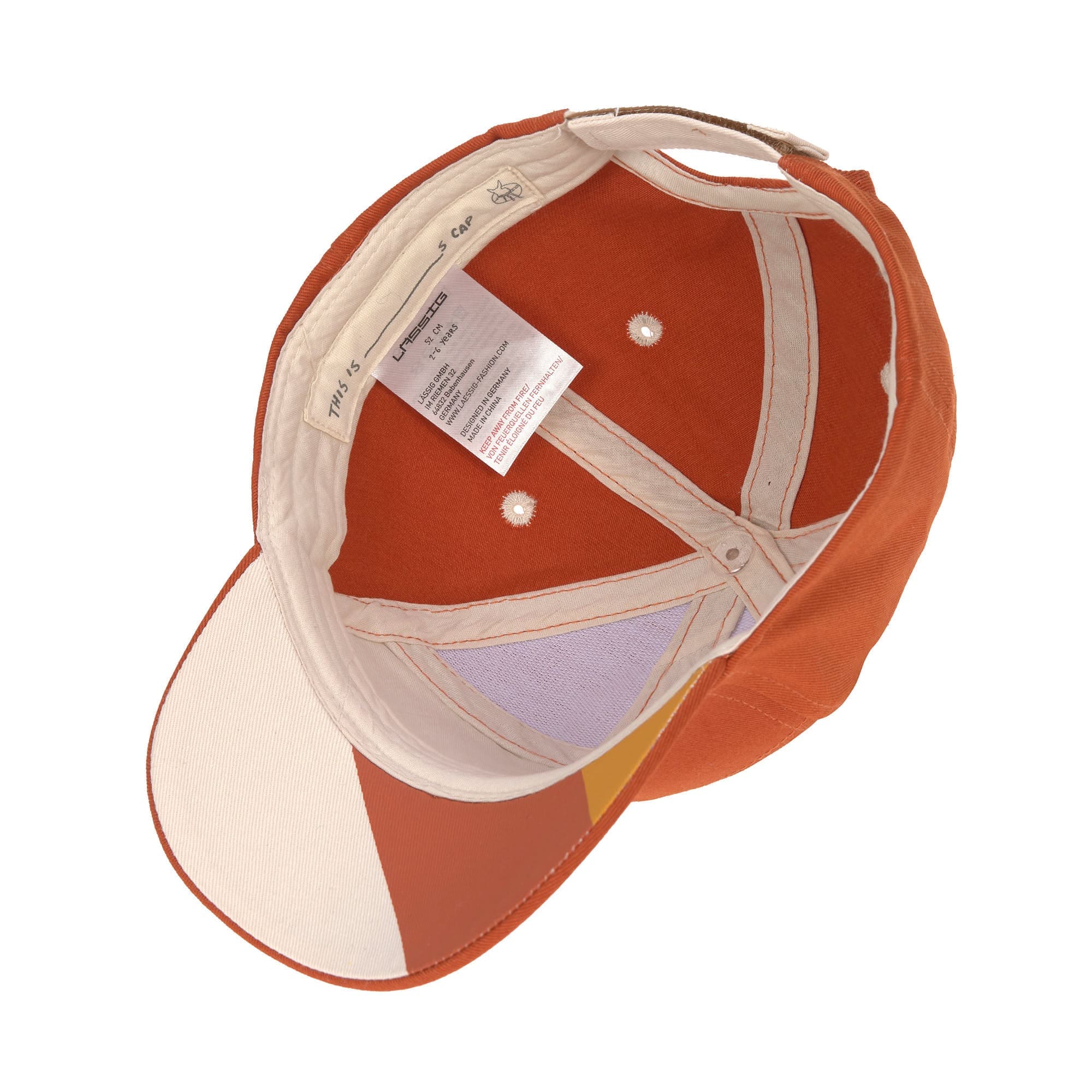 Basecap Kinder - Rainbow, Rostrot