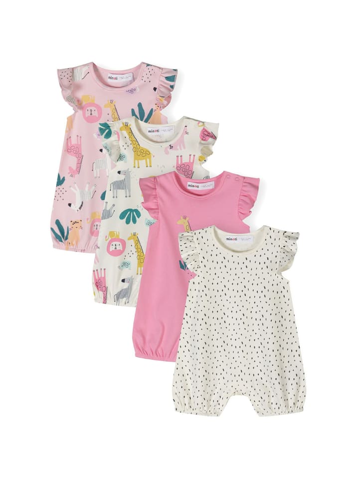Minoti 4er. Set: Strampler 24babypack8 in lila günstig kaufen