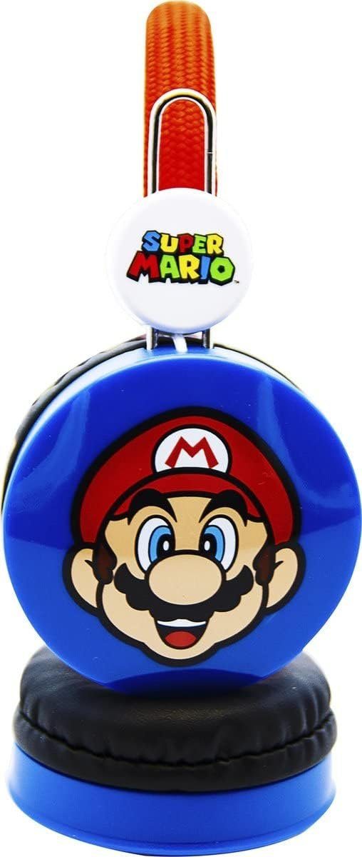 OTL Super Mario Stereo Headset für Kinder mit Lautstärkebegrenzung Kinder-Kopfhörer (max 85 DB) und verstellbarem Kopfband)
