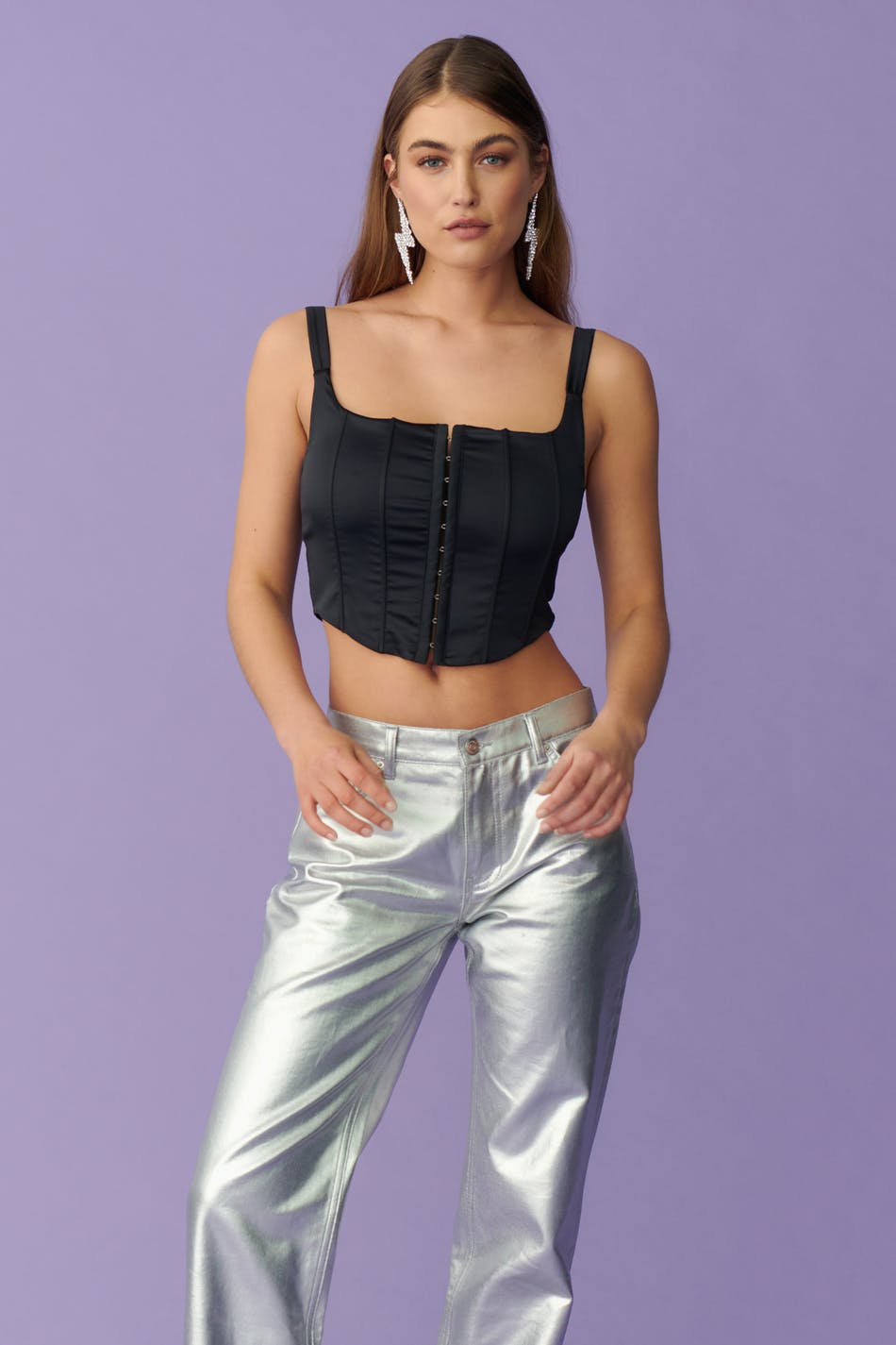 Hook and eye corset