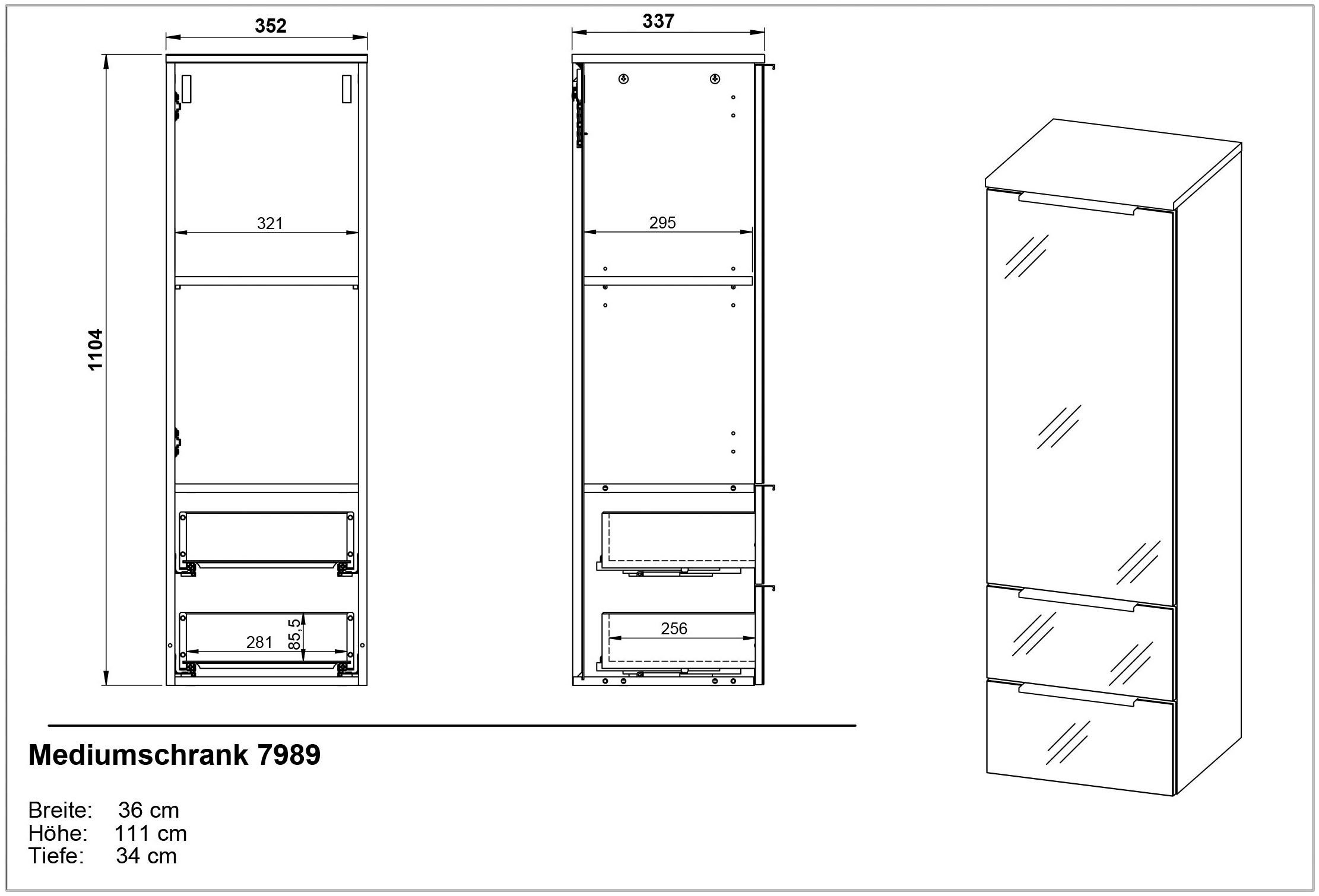 GERMANIA Badmöbel-Set Vasio, (5-St), inkl. WT-Unterschrank, Spiegelschrank, Schrank, Mediumschrank, Kommode
