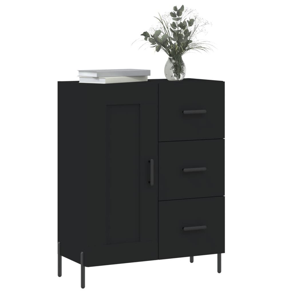 vidaXL Sideboard Sideboard Schwarz 69,5x34x90 cm Holzwerkstoff (1 St)