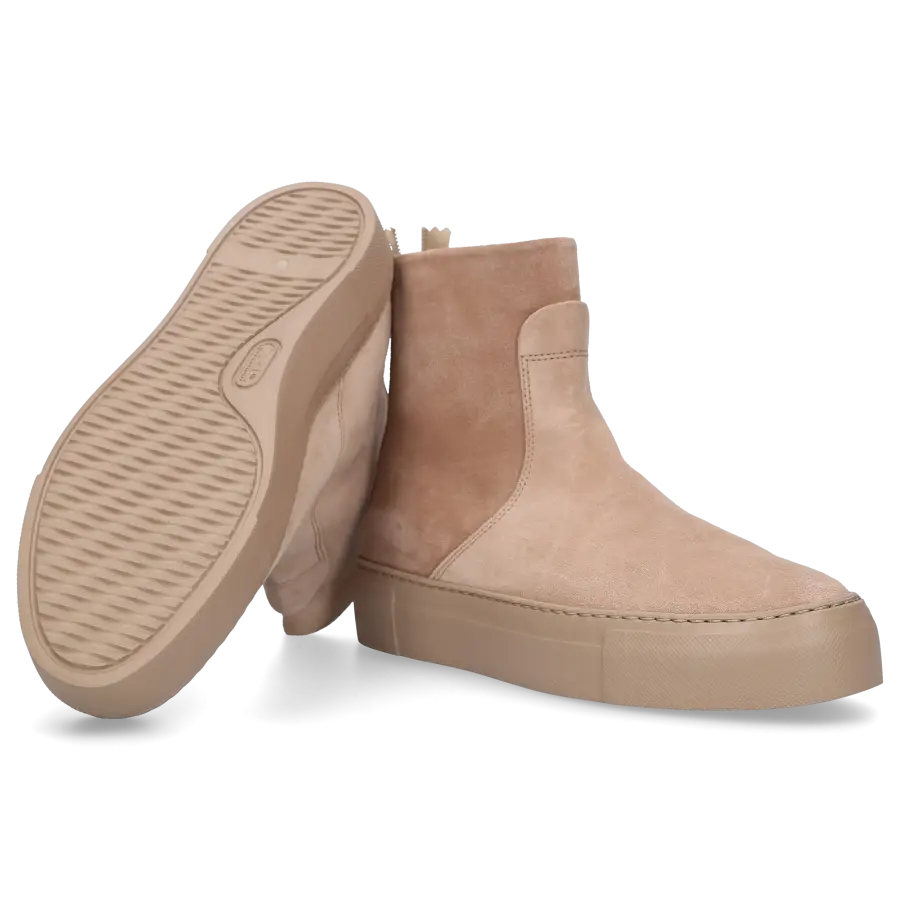 AGL Attilio Giusti Leombruni - Klassische Stiefeletten MEGHAN BOOTIE Veloursleder - beige