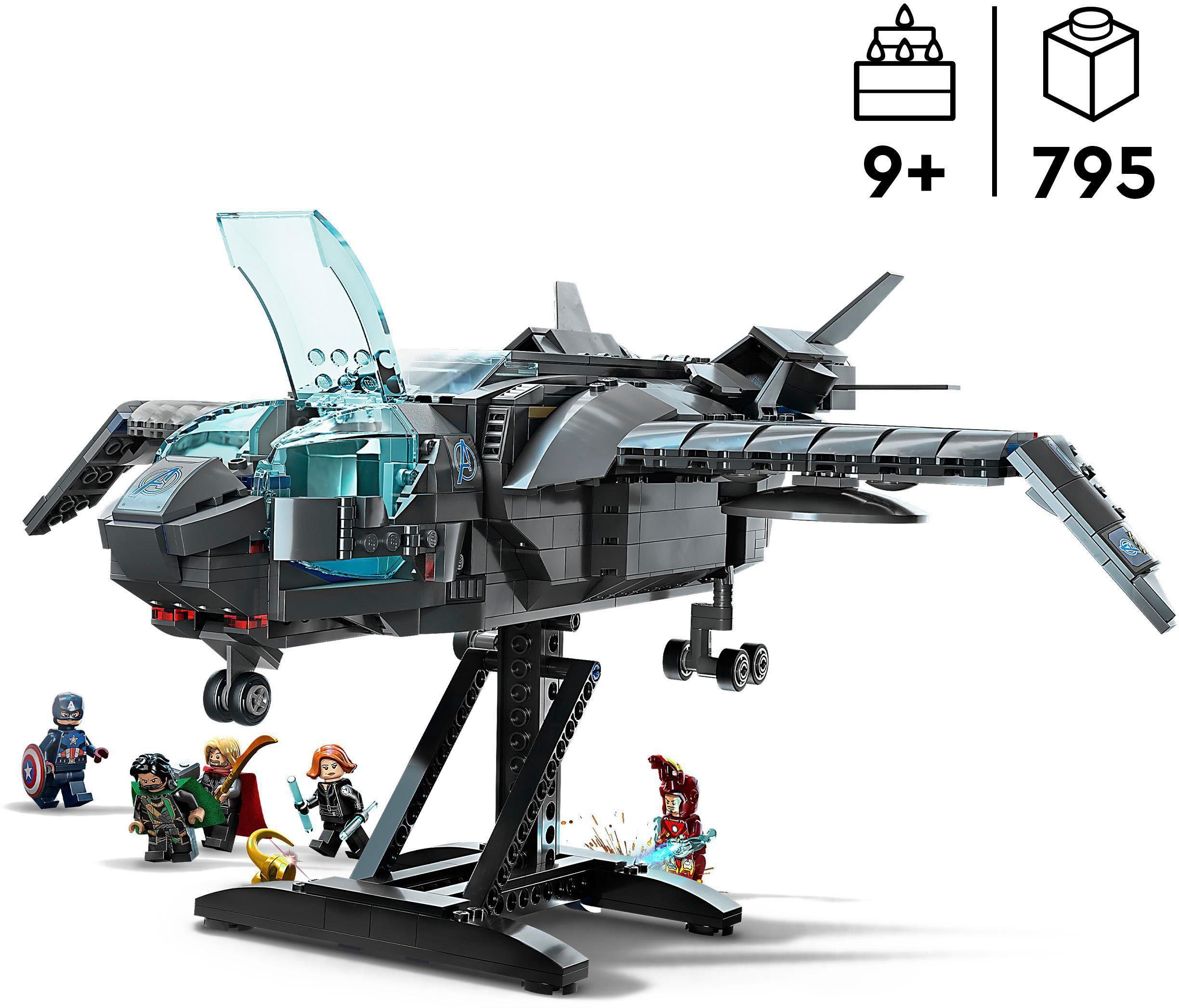 LEGO® Konstruktionsspielsteine Der Quinjet der Avengers (76248), LEGO® Marvel, (795 St), Made in Europe