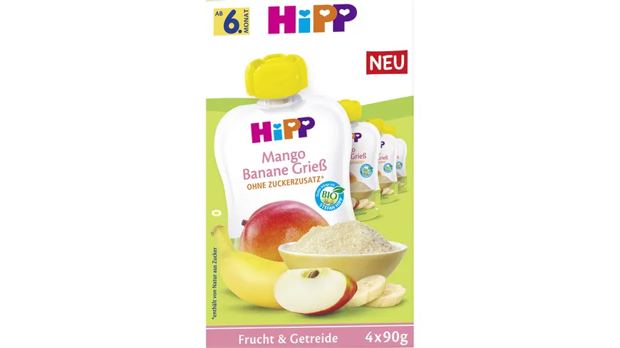Hipp Mango Banane Grieß Quetschie 360 g