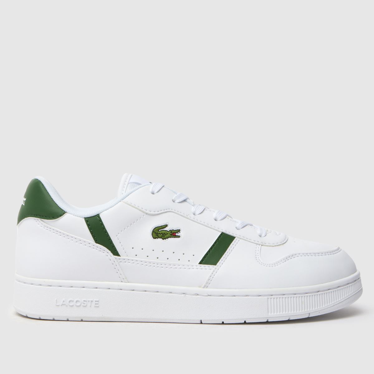 Lacoste vita och gröna t-clipsset för pojkar och ungdomar