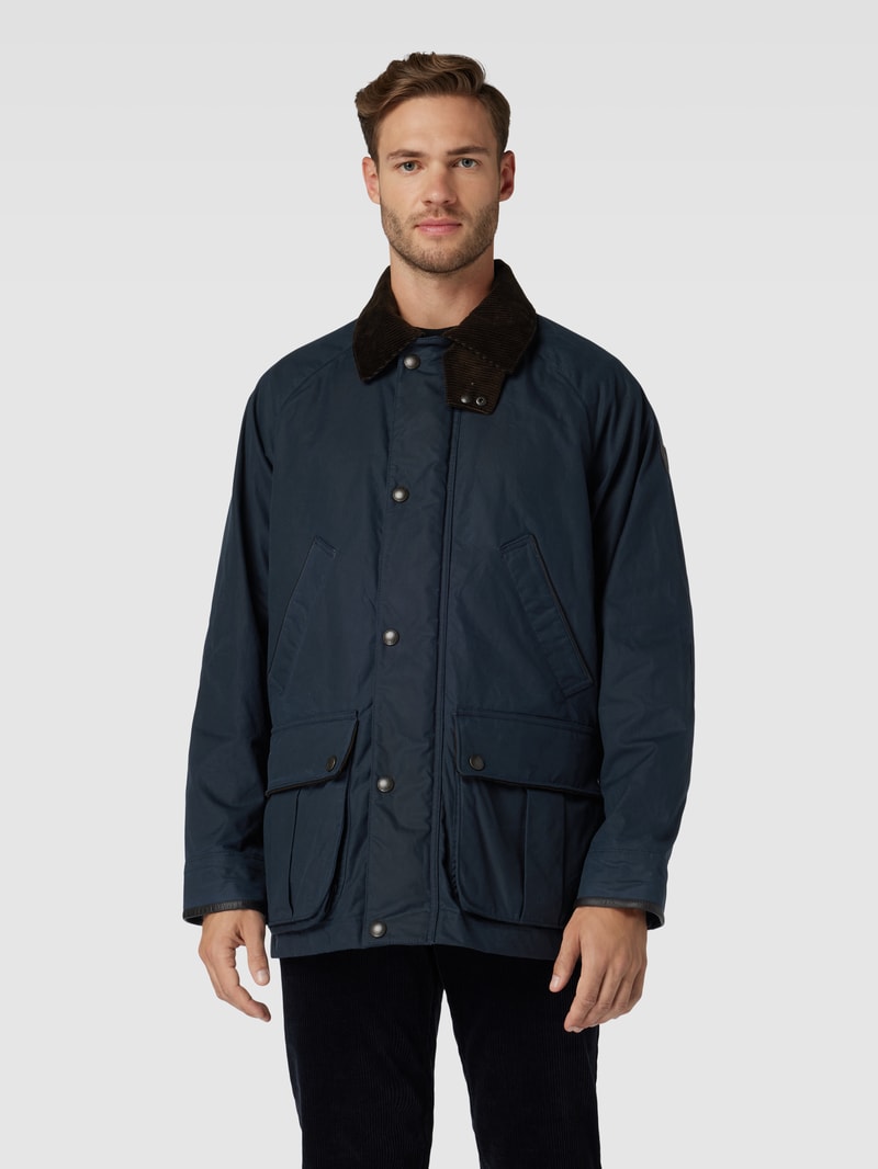 Jacke aus reiner Baumwolle in marineblau