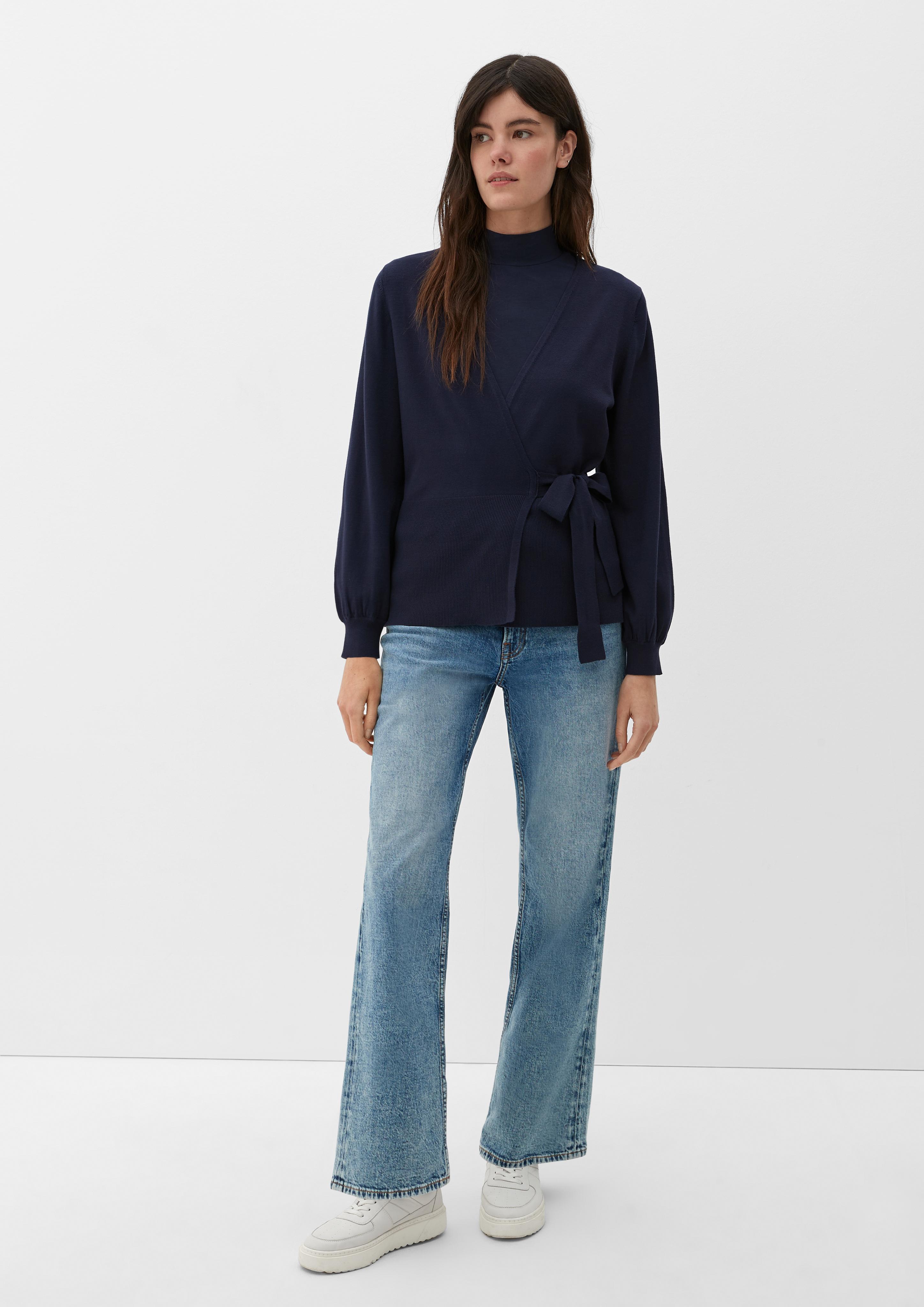 Strickjacke in Wickeloptik  2125658-5959