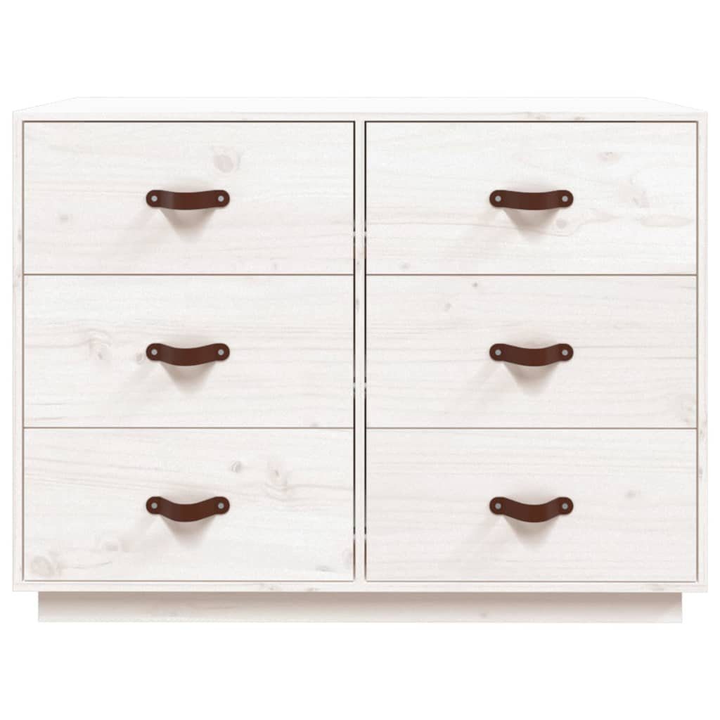 vidaXL Sideboard Sideboard Weiß 100x40x75 cm Massivholz Kiefer (1 St)