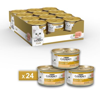 Gourmet Gold Mousse 24 x 85 g Nassfutter für Katzen