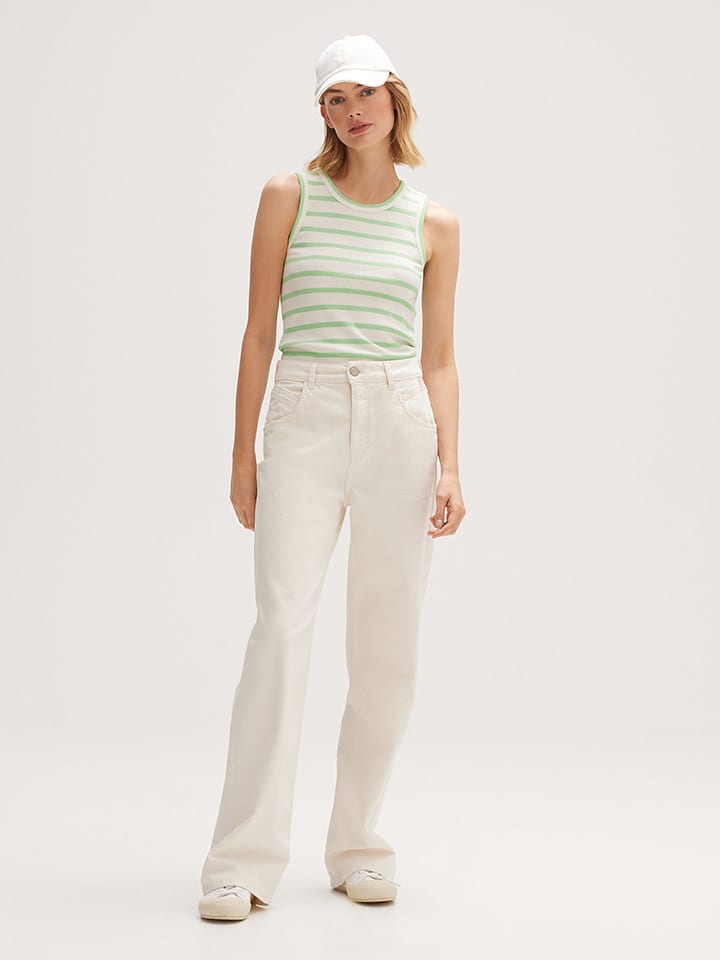 OPUS Top in Weiß/ Hellgrün günstig kaufen