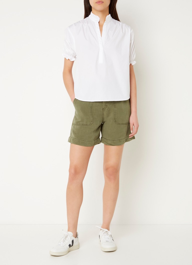 Pantaloncini a vita alta e taglio dritto in misto lino di Gerard Darel Catille