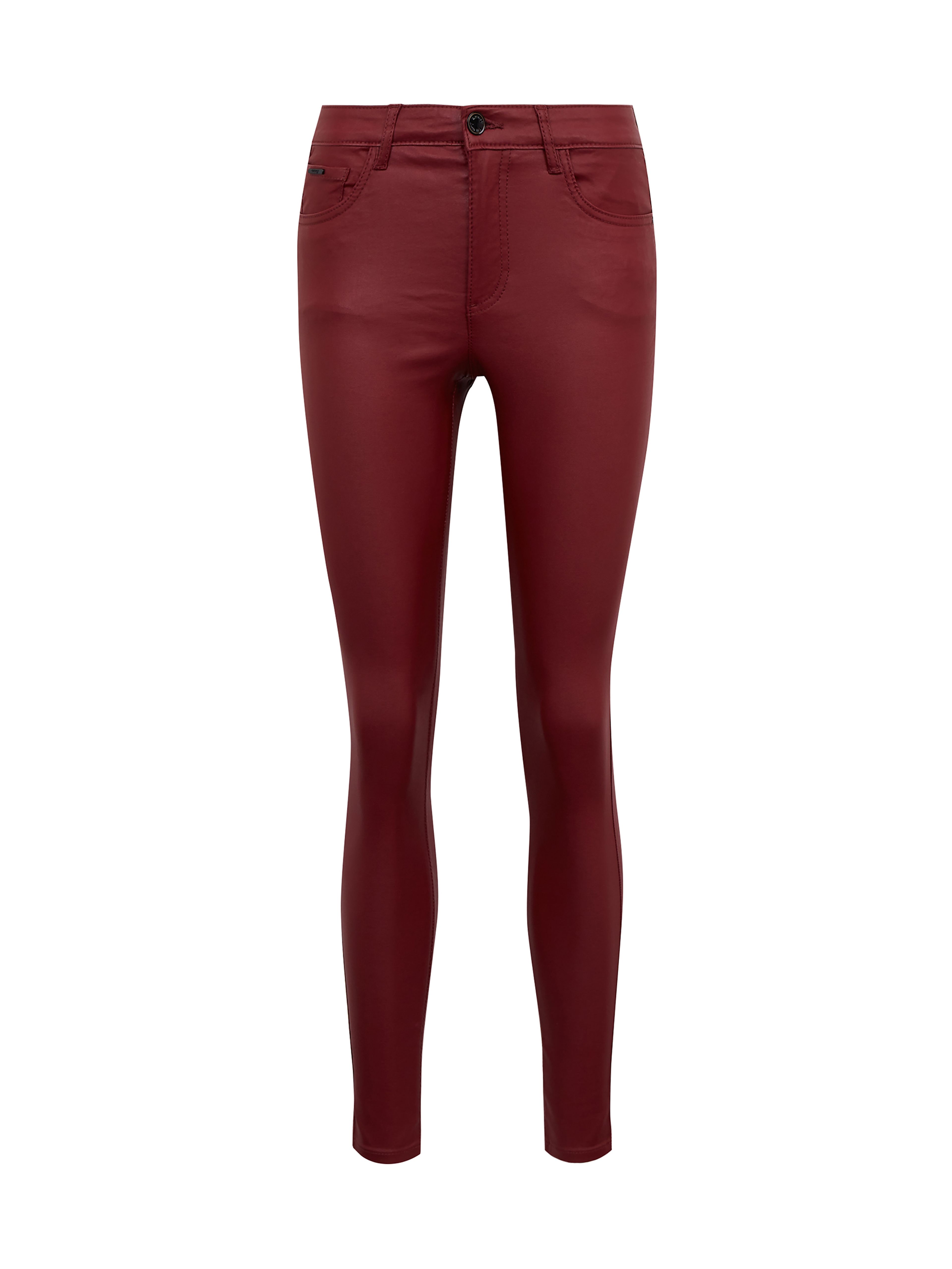 Burgunderfarbene Skinny Fit Hose für Damen ORSAY