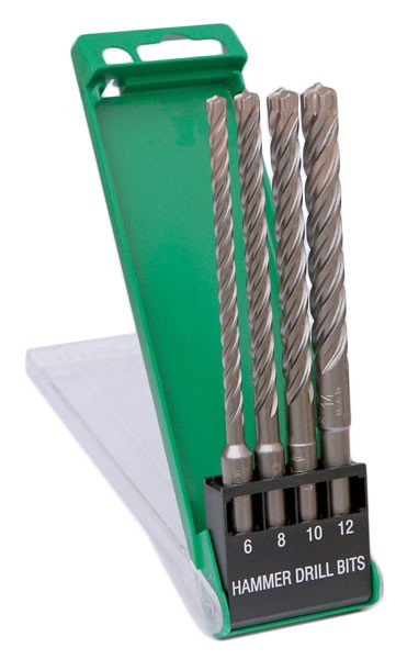 HiKOKI Accessories 783390 Κρουστικό τρυπάνι SDS-Plus 4 κοπτικών κασετών 4 τεμαχίων