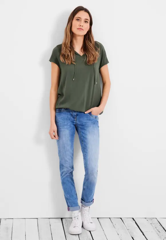 CECIL Bluse mit Tunikabändchen
