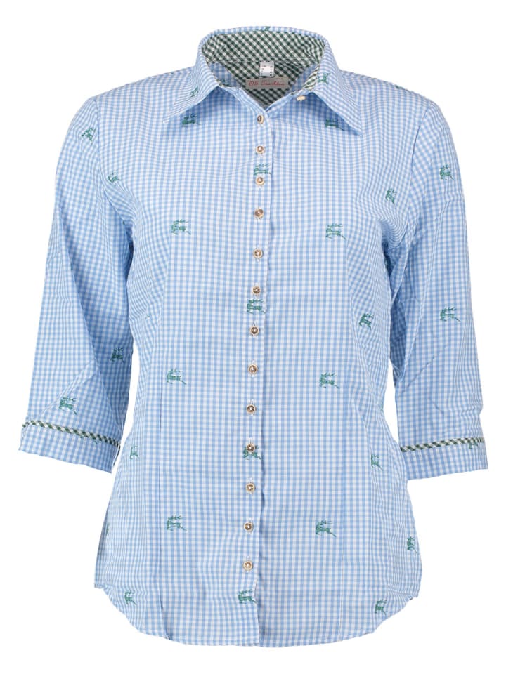 OS-Trachten Trachtenbluse Vosra in hellblau/bleu günstig kaufen