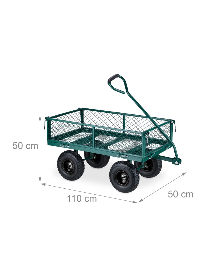 relaxdays Handwagen in Grün günstig kaufen onesize