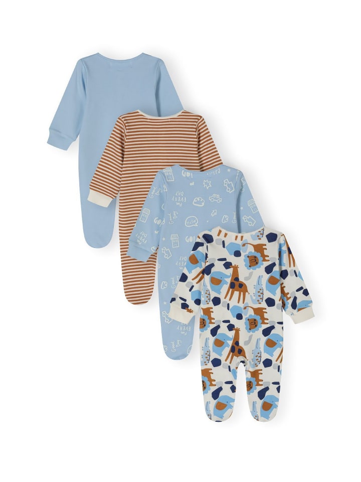 Minoti 4er. Set: Strampler 24babypack1 in hellblau günstig kaufen